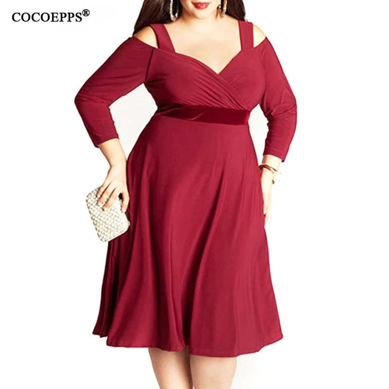 

2019 8XL 9XL Big Sizes Women Dress Vintage Autumn Plus Sizes 7XL Bandage Dress Bodycon Sexy Deep V Neck Casual Dresses Vestidos