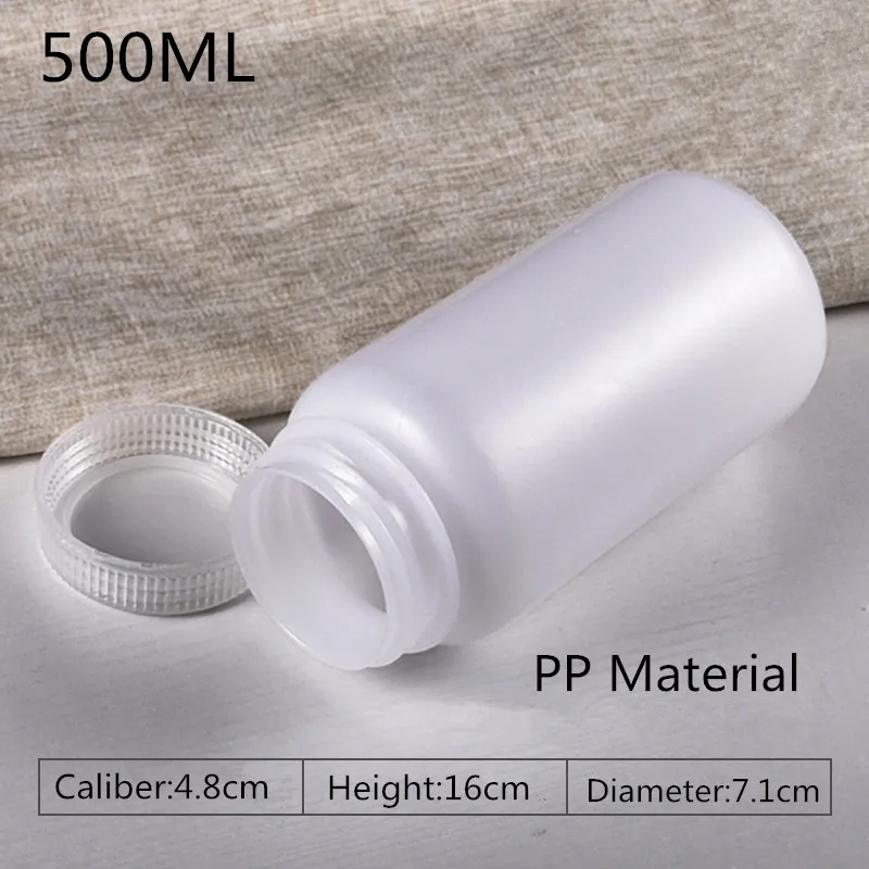 

2PCS Plastic Chemical organic solvent Packaging bottles 500ML High temperature resistance jar container PP bottle food Grade