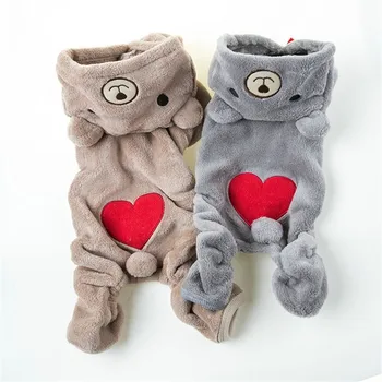 

Lovely Pet Dog Clothes For Winter Love Bear Turned Pet Clothes Cartoon Pet Coat