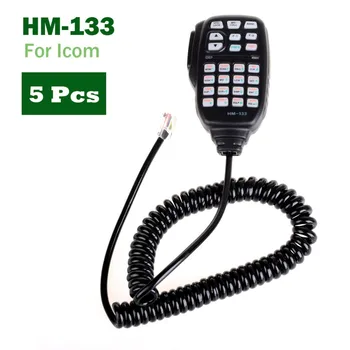 

5PCS Handheld Speaker Mic Microphone for ICOM Mobile Transceiver IC-2000H IC-F121S IC-F221 IC-7000 IC-2720H IC-F420 Car Radio