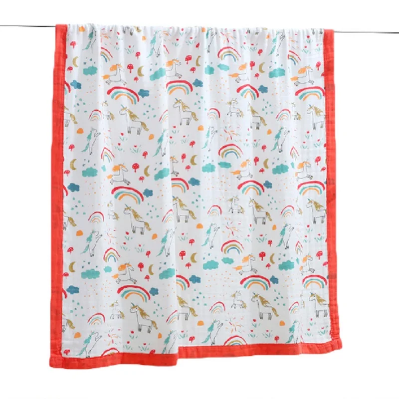 

Baby Blankets Bamboo Cotton 6 layers Quilt Newborn Swaddle Wrap Kids Summer Blankets Girl Boy Child Bedding Blankets 120*220cm