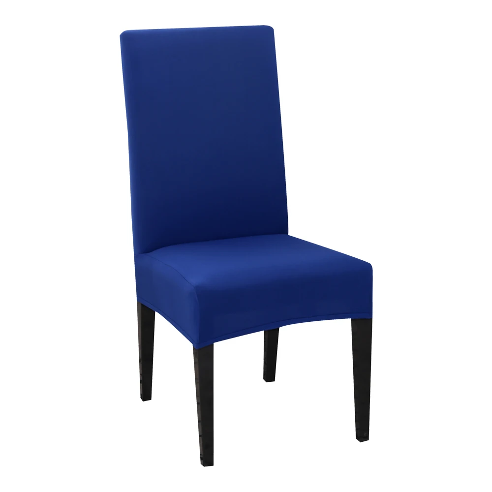 1 шт. современный однотонный цветной чехол для кресла спандекс эластичный Эластичный чехол для стула для свадьбы банкета Рождества чехол для обеденного сиденья Чехол для отеля - Цвет: a-Space blue