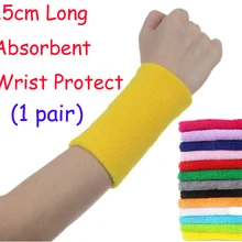 1 пара) 15 см длинный хлопок теплый абсорбирующий баскетбольный Теннисный напульсник манжета Поддержка протектор Защитная полоска ремень