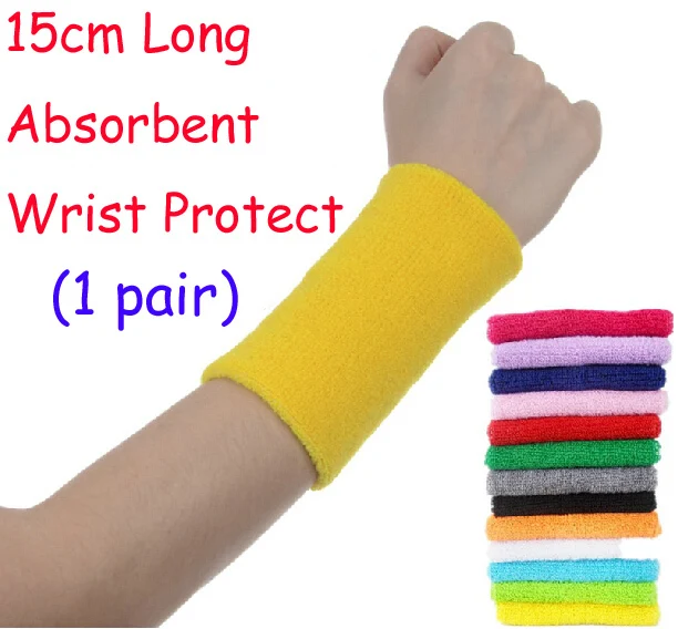 (1 pair) 15 cm long cotton warm absorbent basketball tennis Wrist