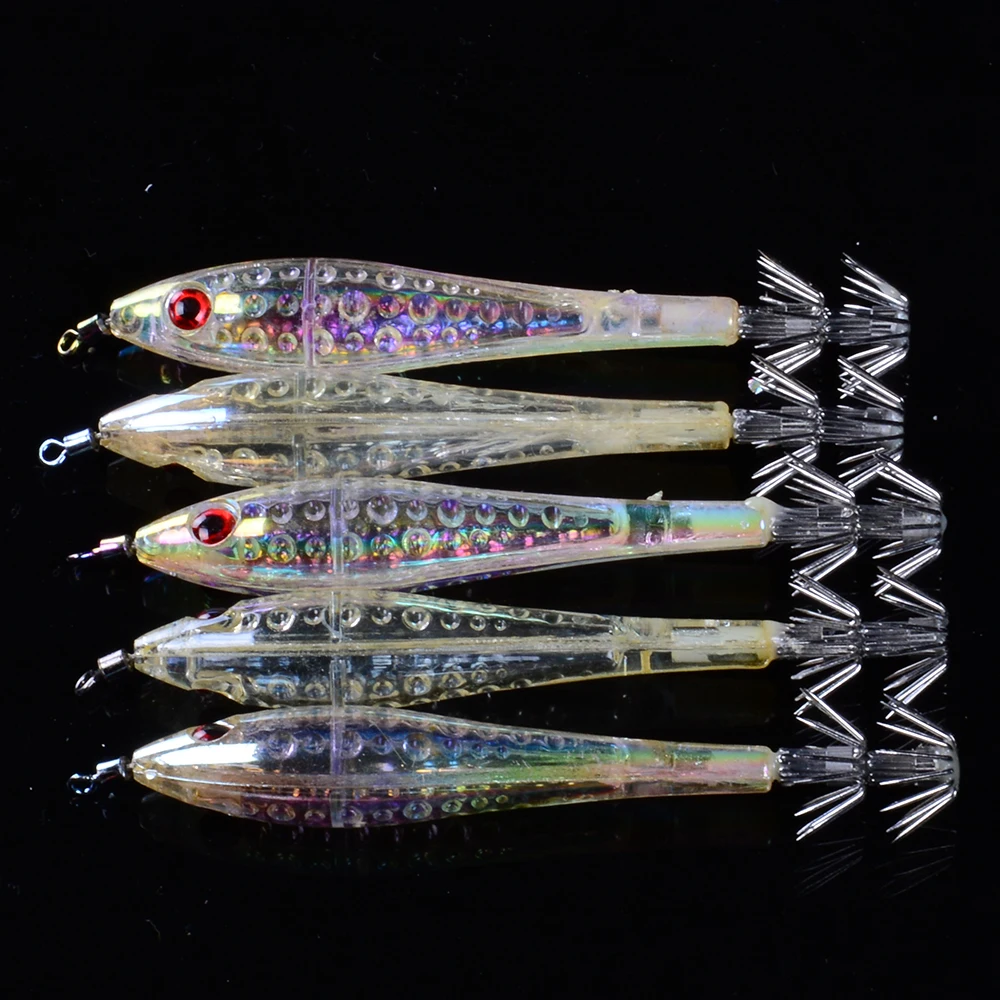 

Balleo 5pcs/lot 10cm/4.2 Squid jig head Soft lure Fishing lure Octopus wobbler Fishing Tackle Carp fishing Fly fishing crankbait