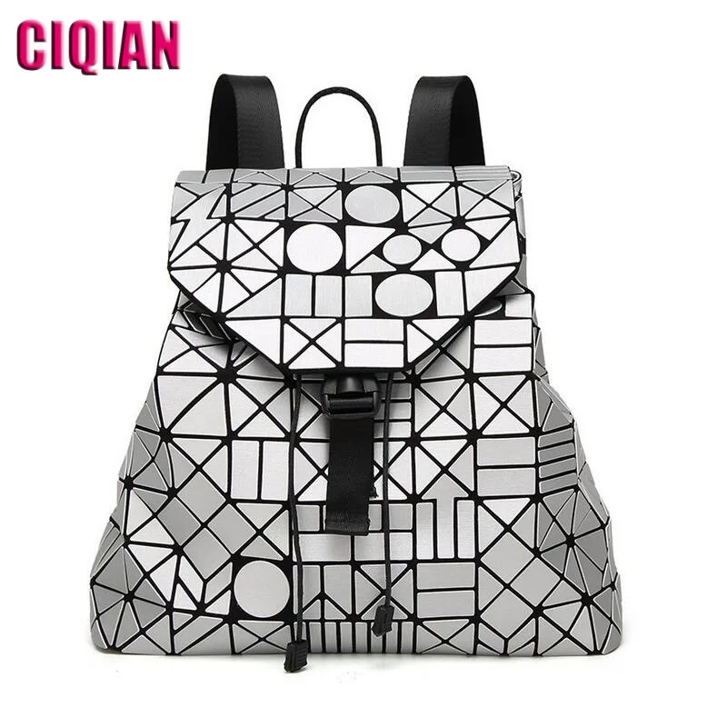 

Drop Shipping Fashion Women Travel Backpack Geometric Backpack Bookbags For Teenager Girl Folding Student School Laptop Backback