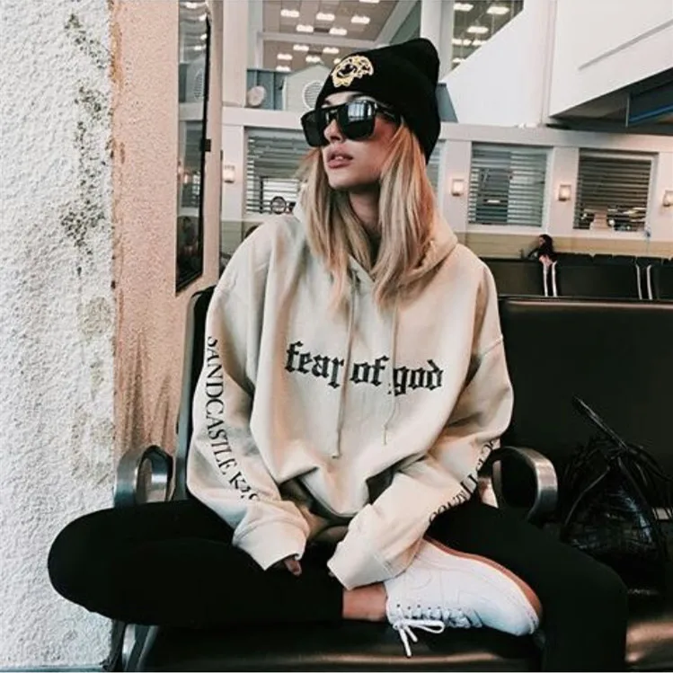 Harajuku style hip hop long sleeve SK large size long hooded pullover hoodie female loose hoodie Harajuku style hip hop long sleeve SK large size long hooded pullover hoodie female loose hoodie