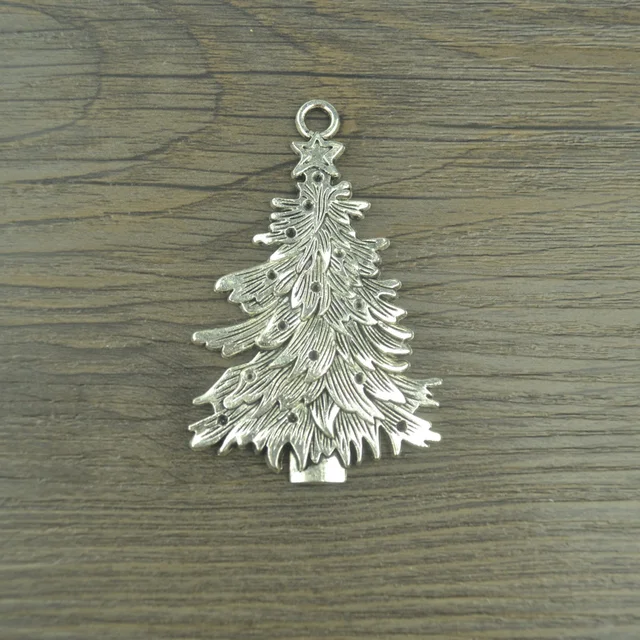 2 pcs vintage tibetan silver plated christmas tree charms metal pendants for jewelry making diy handmade - Silver Plated Christmas Tree Decorations 2 pcs vintage tibetan silver plated christmas tree charms metal pendants for jewelry making diy handmade - Silver Plated Christmas Tree Decorations