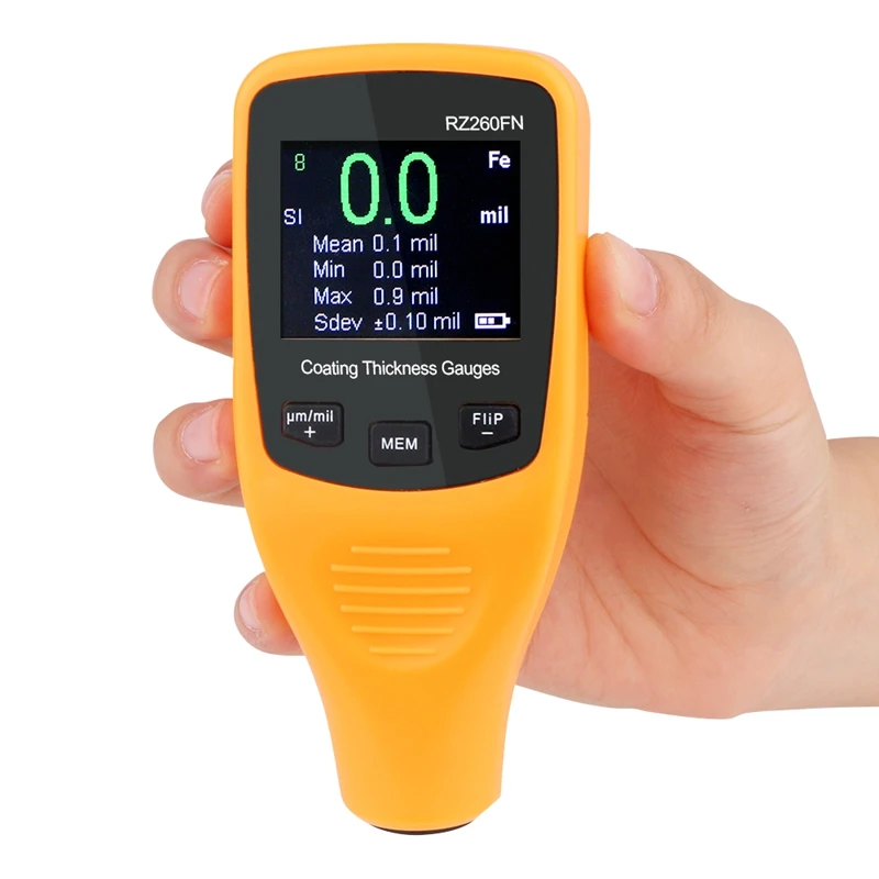 

Portable Paint Thickness Gauge Car Body Tester Detailing Tool Auto Coating Thickness Gauge Car Paint Meter 50mil 1250um Tester
