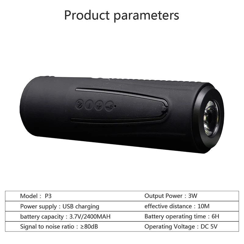 Lemonman P3 Bluetooth Динамик на открытом воздухе велосипед Портативный сабвуфер бас Динамик s водонепроницаемый Мощность банка+ светодиодный свет+ крепление для велосипеда