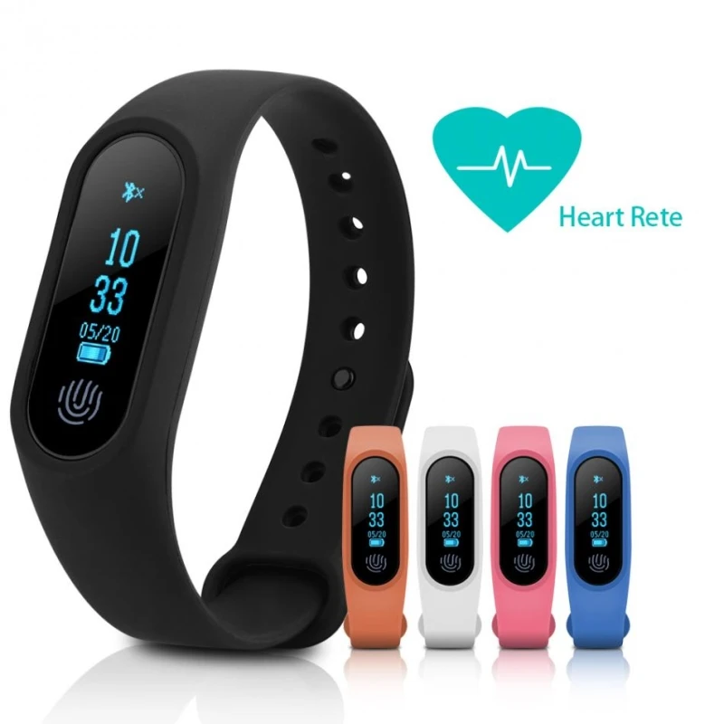 M2 Waterproof Wristband Bracelet Smart Heart Rate Monitor Fitness Tracker Touch Bluetooth 4.0 Band for Android Phone | Электроника
