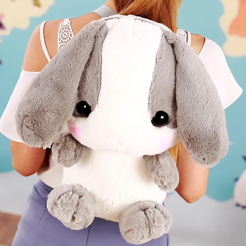 Cute Cartoon Rabbit Shoulder Bag Furry Rabbit Cartoon Plush Bags Girls Birthday Gifts