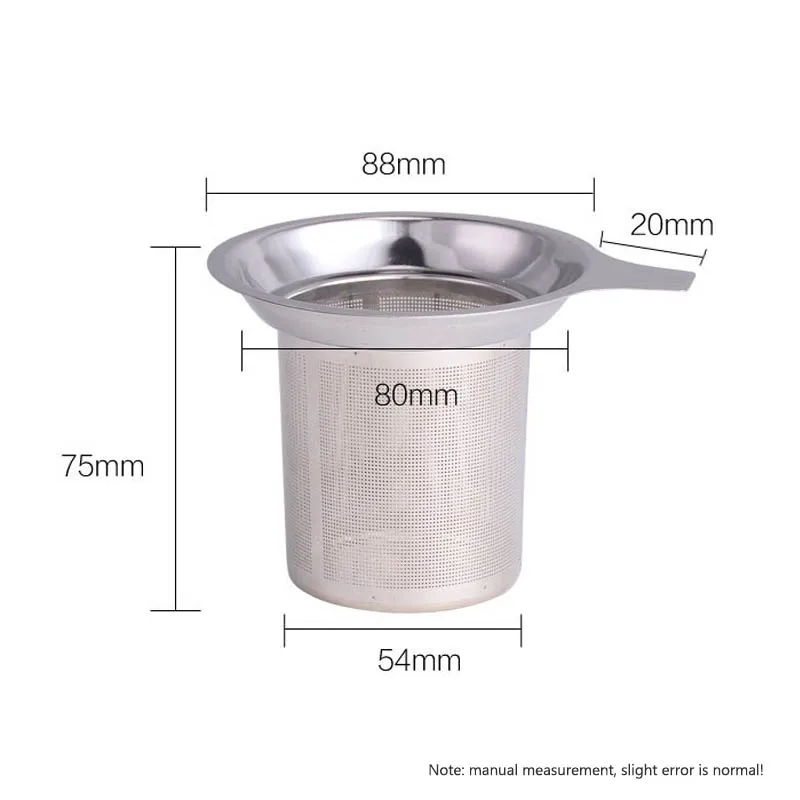 Фильтр для чая для повторного использования рассыпной чай сито для приправ Чай настойник из нержавеющей стали аксессуары для чайника сетка, фильтр грубой очистки, посуда для напитков - Цвет: 1Pcs