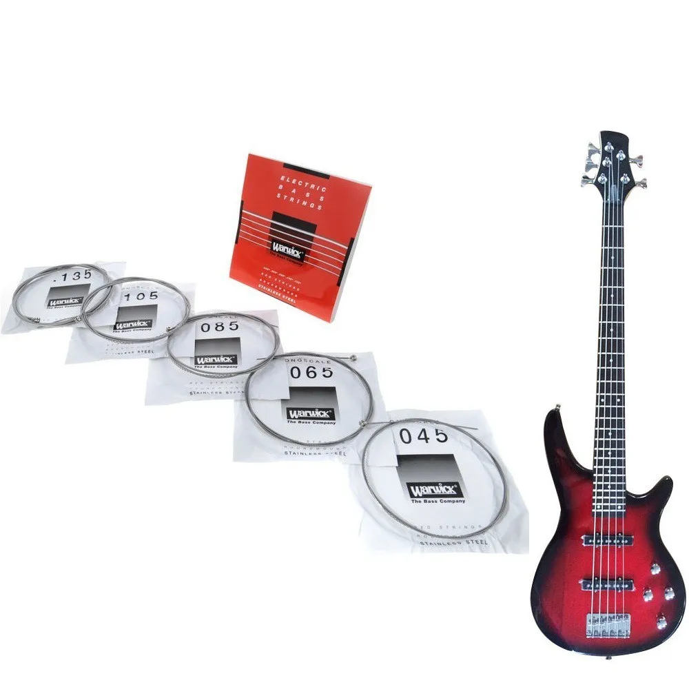 

Warwick Red Label 4-String 5-String Medium Stainless Steel Electric Bass Strings