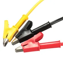 Лучшая цена, 1 м/39,3 дюйма, 15а вилка типа "банан" для аллигатора, тестовый источник питания, зажим под крокодила, провод для кабеля, медный провод, ПВХ