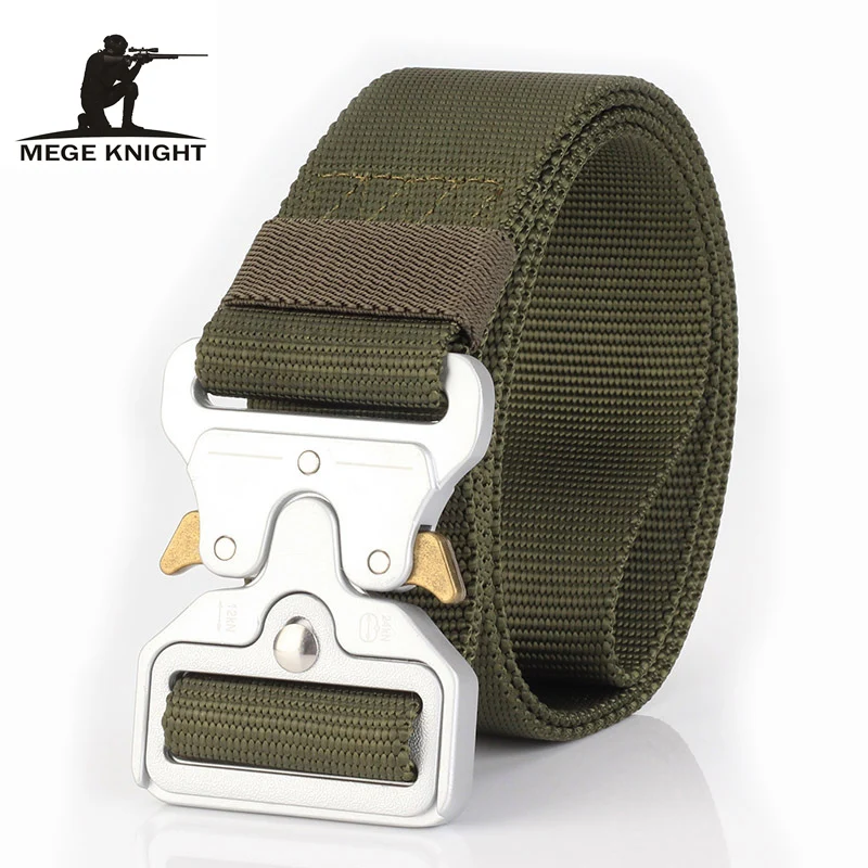 

MEGE Heavy Duty Hunting Tactical Waist Belt Canvas Adjustable Nylon Military Tactical Belts Metal Buckle Hunting Accessories