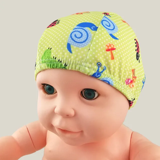 Baby Newborn Cute Swimming Caps 0 6Y Infant Cartoon Printed Swimming