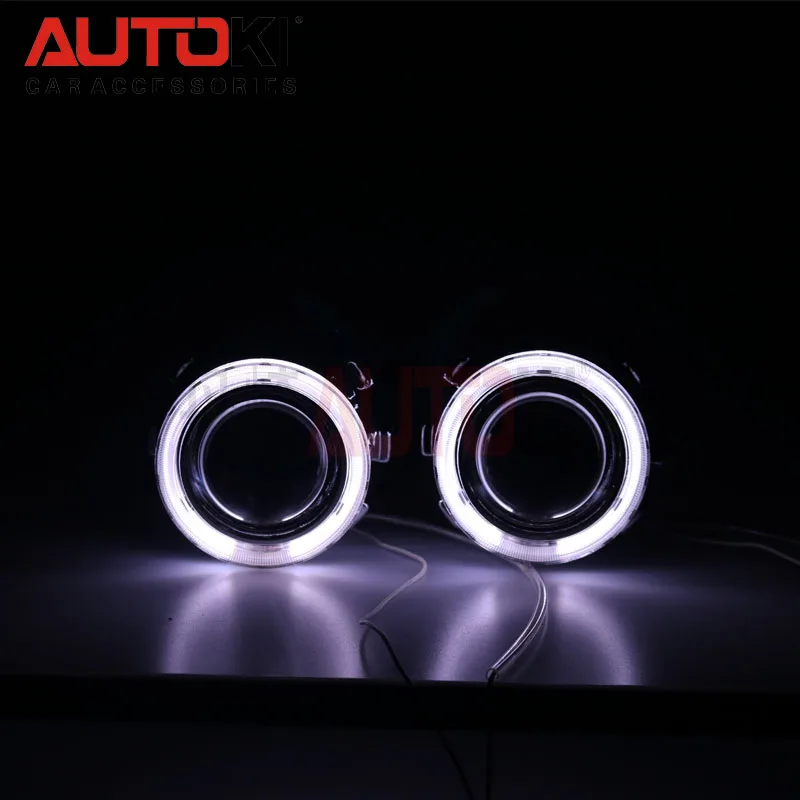 Autoki 2 5 дюймов Мини HID Φ + ксеноновая лампа CCFL ангельские глазки Halo для комплекта