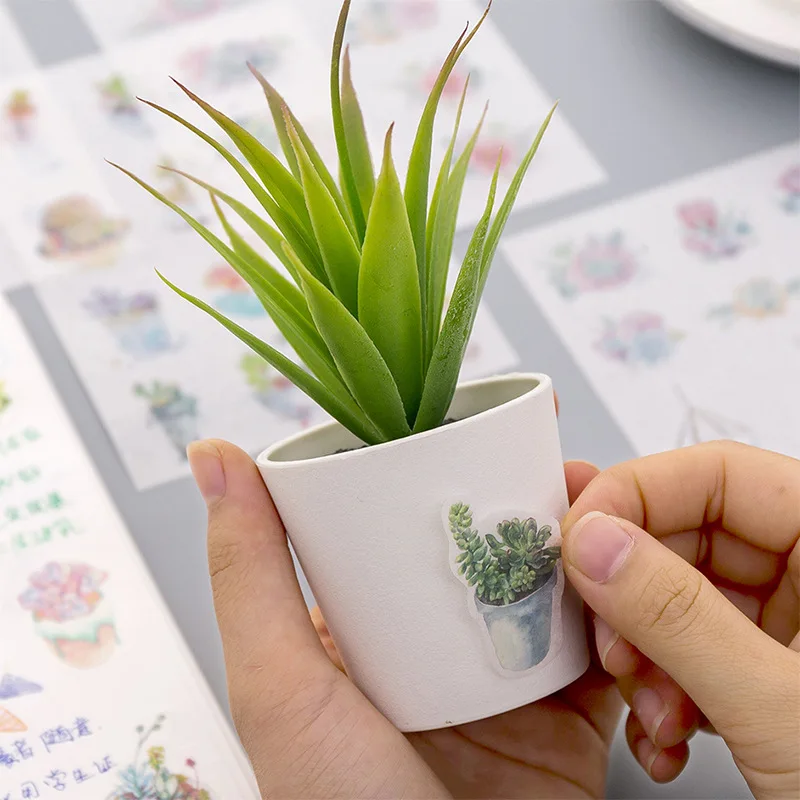Красивые суккулентные растения пули журнал наклейки декоративные канцелярские наклейки Скрапбукинг DIY дневник