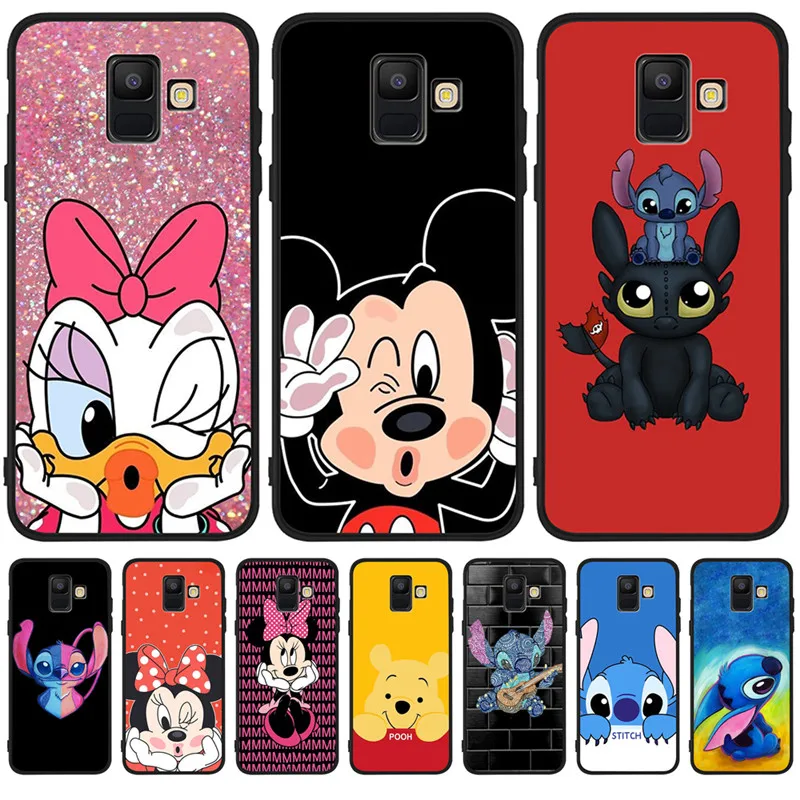 

Luxury Mickey Stitch DIY Luxury For Samsung Galaxy A9 A8 A7 A6 A5 A3 J3 J4 J5 J6 J8 Plus 2017 2018 phone Case Cover Coque Etui