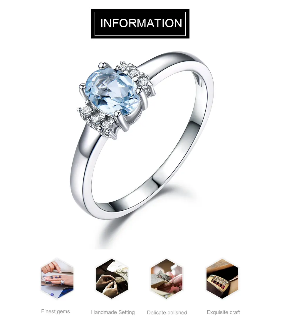 UMCHO sky blue topaz ring for women fine jewelry RUJ068B-1 (1)
