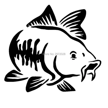 

Lovely Car Styling Kayak Boat Carp Fishing Tribe Reflective Auto Decal Cartoon Car Sticker Pattern Vinyl on Car Bumper Body