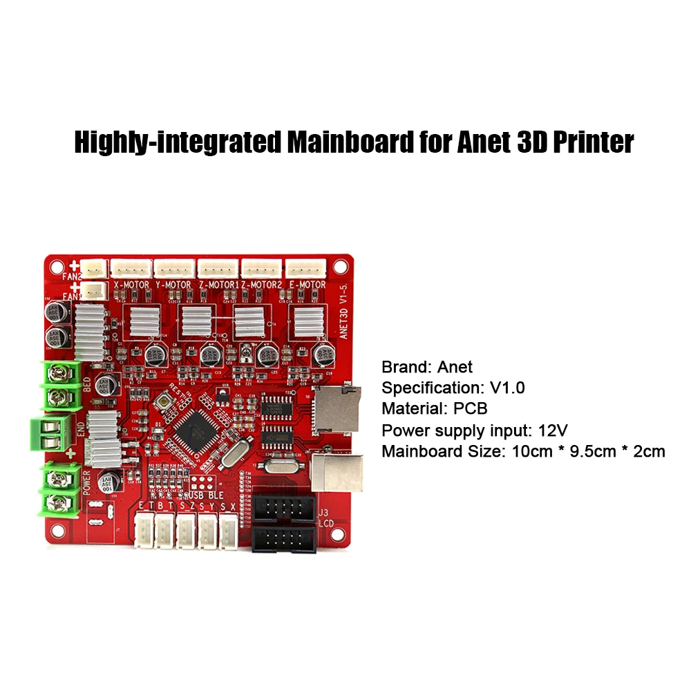 Горячая Anet A8 3d принтер части Anet V1.5 материнская плата управления с ЖК-экраном 2004 для Anet A8 3d принтер аксессуары