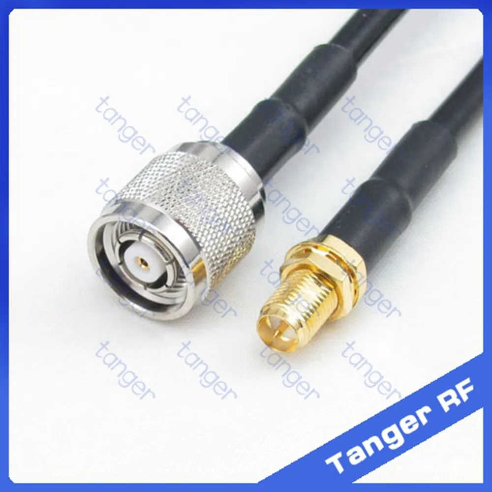 

Hot selling RP-TNC male connector to RP-SMA female connector RF RG58 Pigtail Jumper Coaxial Cable 20inch 50cm and High Quality