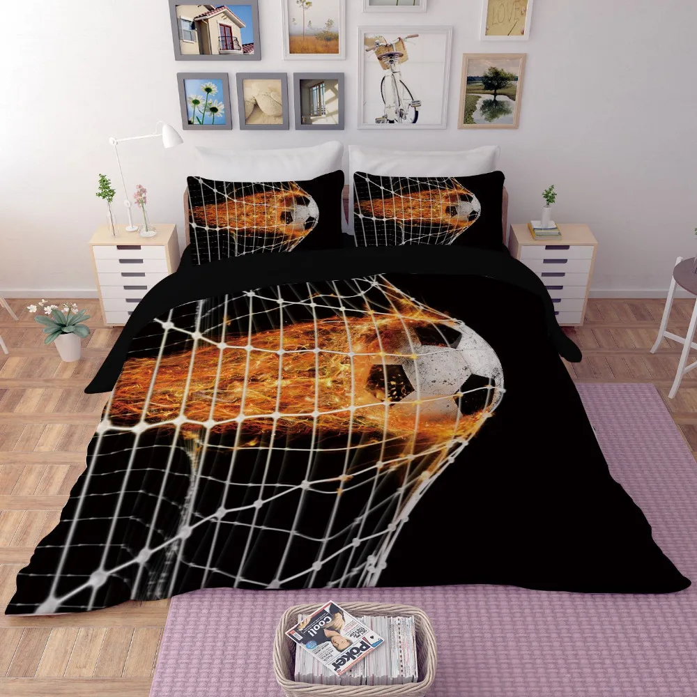 Tennis Football Basketball Bedding Set Twin Queen King Size Bed