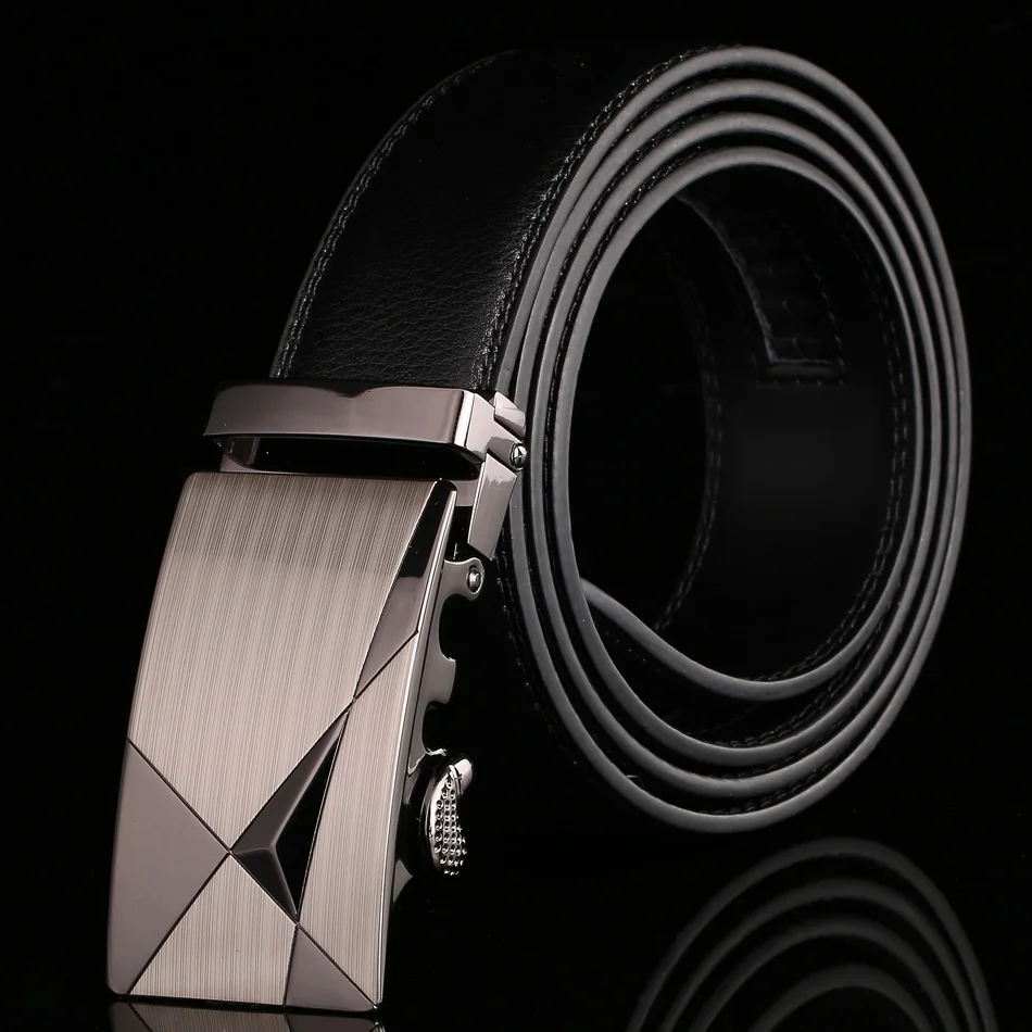 Ремень мужской из натуральной кожи с автоматической пряжкой|leather belts for men|leather