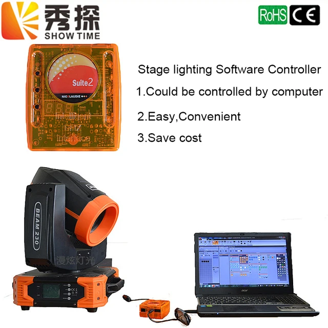 Best Price Hot sale Sunlite Suite2 FC DMX-USD Controller for for Party KTV Disco DJ Stage controlling software computered contact lights