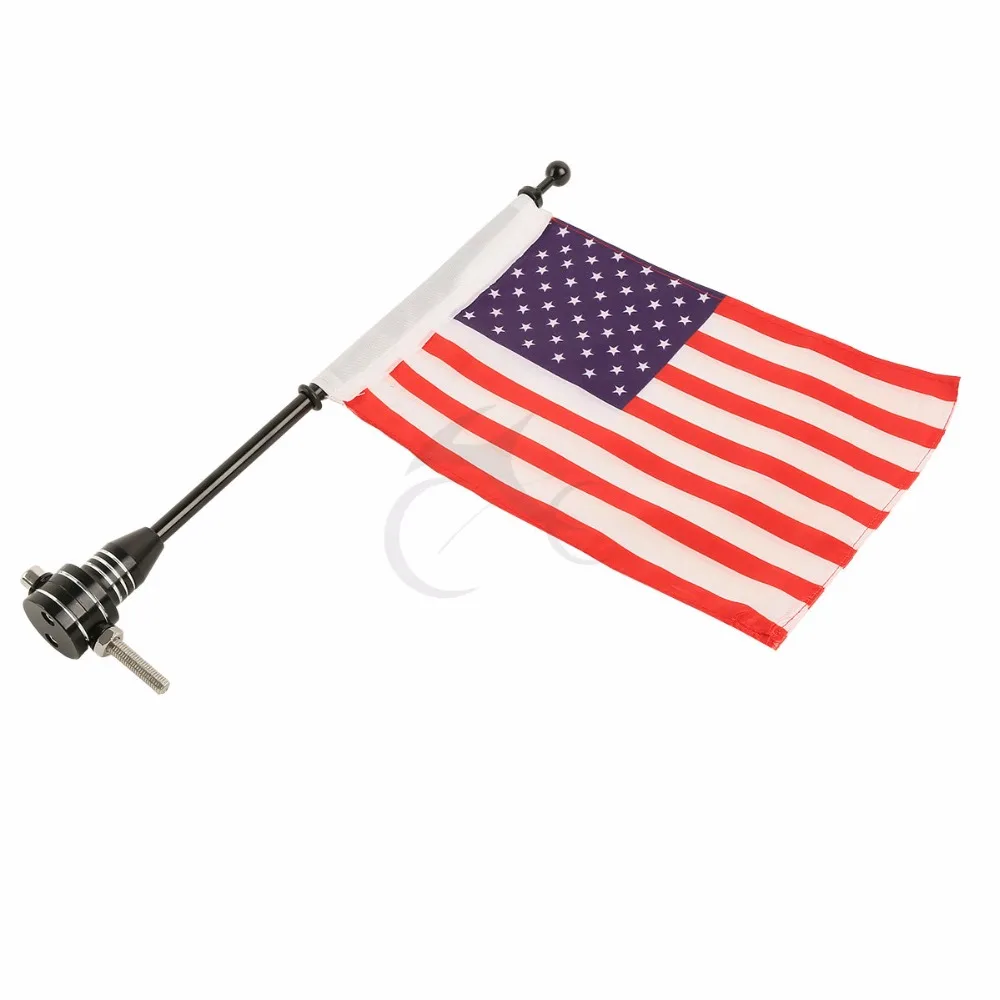 

Luggage Rack Vertical Pole USA Flag For Harley Electra Touring Street Road Glide
