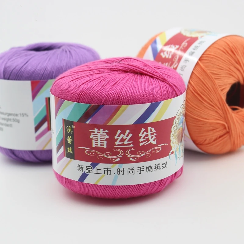 10pcs DIY 100 Lace Cotton Yarn Thin Yarn Crochet By 1.0mm Crochet