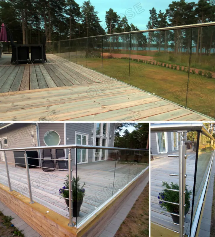 glass railing/indoor glass stair railings