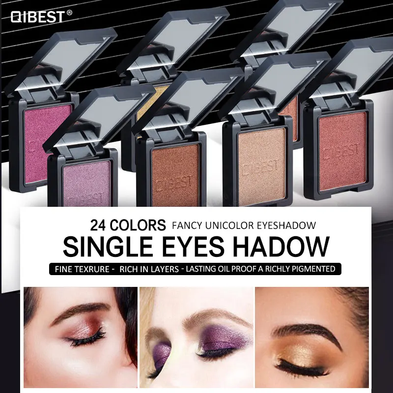 Qibest 24 Colors Long-lasting Matte Eyeshadow Palette Salon Pigment Metallic Eye Shadow Makeup Brand Make Up Cosmetic 38# |