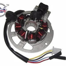 Пластина статора Магнето 7 полюсная катушка 5 6 провод 1PE40QMB Jog 50 90 Jonway Kazuma Keeway Скутер картинг запчасти