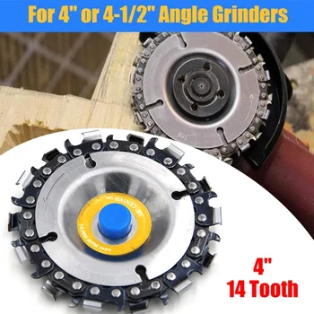 

4 Inch 14 Teeth Chain Disc 16mm Arbor Wood Carving Disc for 100/115 Angle Grinder WWO66