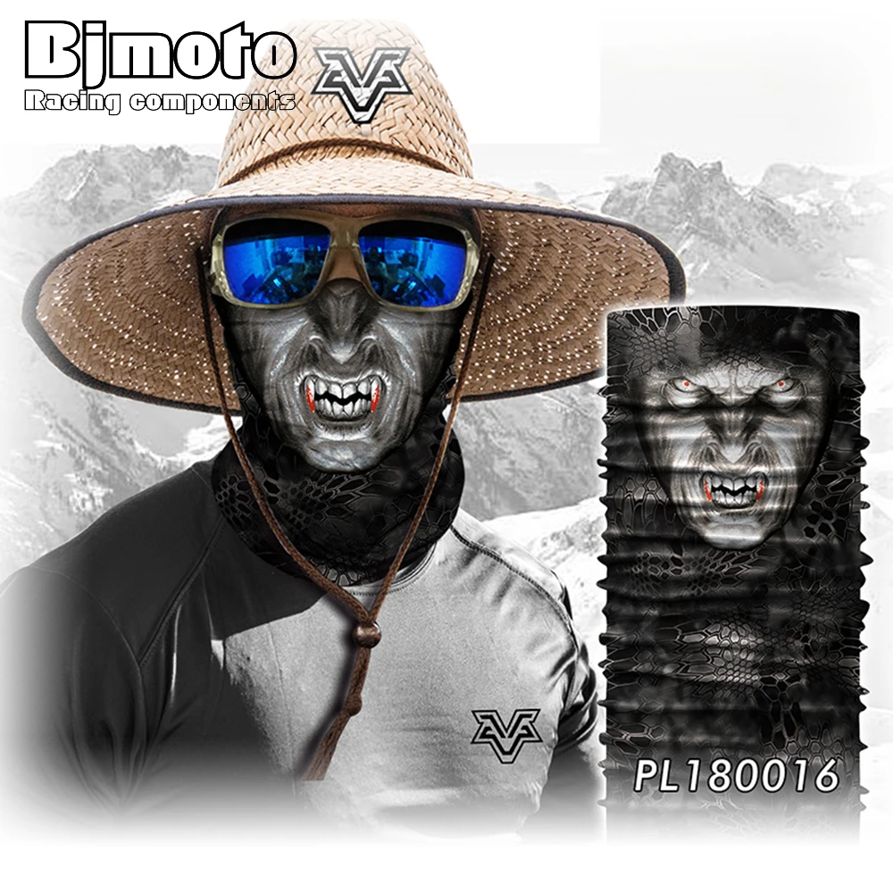 

Sport Biker Cycling Face Shield Neck Tube Warmer Scarf skull pattern bandana wind protector face shield mask
