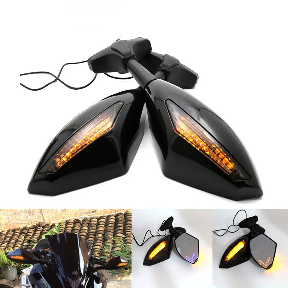 

Motorcycle Rearview Mirrors Turn Signals Indicator LED Lights FOR Honda CBR1100XX CBR 1100 CBF1000 VTR 1000 F FIRESTORM
