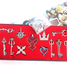 10 компл./лот Kingdom Hearts Игрушечные лошадки Книги об оружии брелки модель Подвески 13 шт./компл. с коробкой 26x12 см