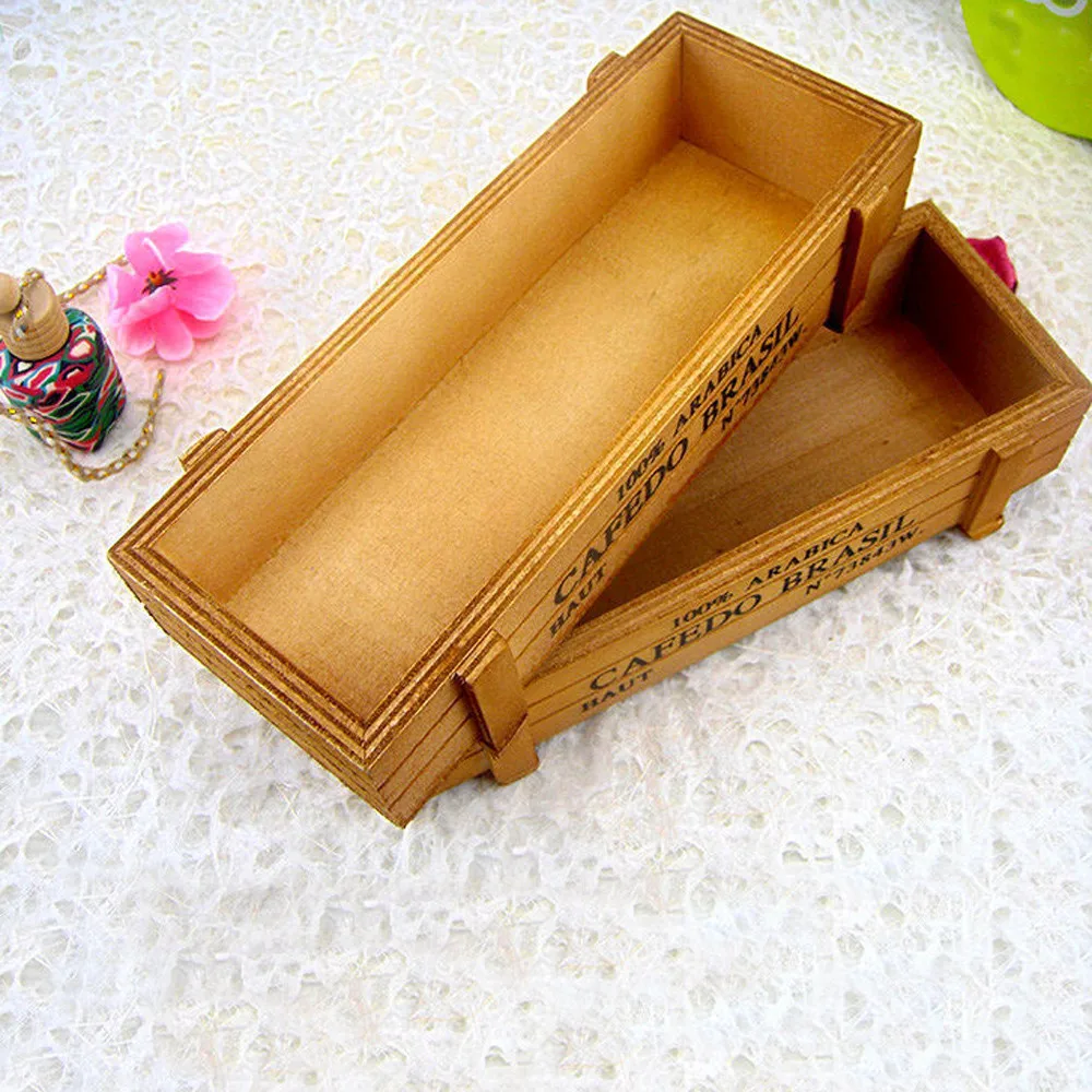 Ретро деревянный ящик для детской бонсай цветочный горшок для суккулентных растений брелок для настольного хранения балкон садовое украшение семена растений maqueta
