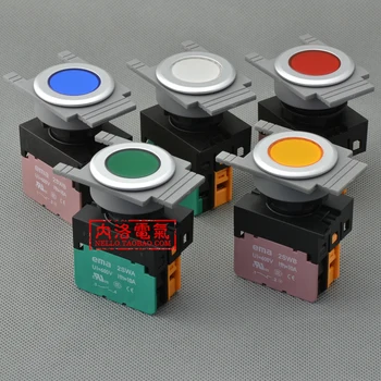 

[SA]EMA 30mm illuminated pushbutton switch E3P1 * .M self-resetting DC6 / 12 / 24V 1NO or 1NC--10pcs/lot