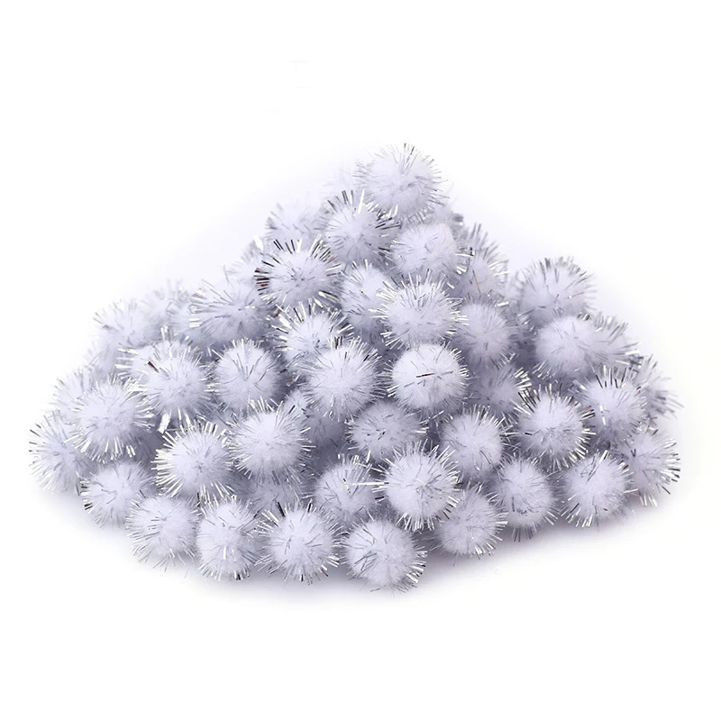 100pcs-Colored-Glitter-Balls-pompom-Furry-Balls-Kids-DIY-Craft-Supplies-Handmade-Creative-Decoration-Materials-pom(6)