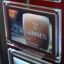 Супер яркий акриловый дисплей тонкий светодиодный светильник, рекламный плакат с подсветкой рамки