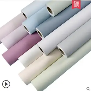 

Self-adhesive bedroom warm waterproof wallpaper dormitory renovation stickers living room plain background solid color wallpaper