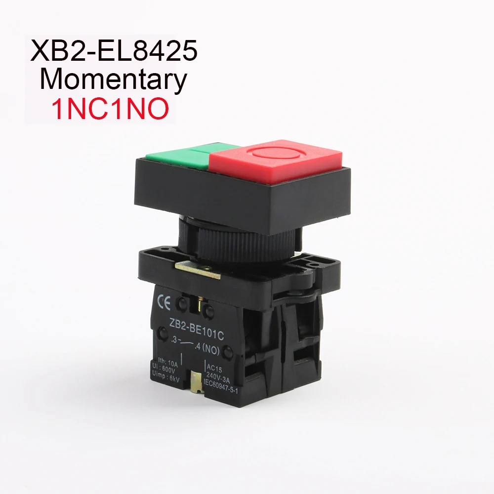 XB2-EL31 XB2-EL42 XB2-EL51 XB2-EL8325 XB2-EL8425 1NC/1NO/1NO1NC одиночный/двойной кнопочный переключатель мгновенного self-сброс