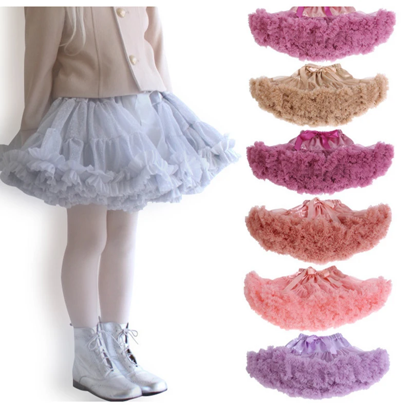 Buy Girls Fluffy Chiffon Pettiskirt Tutu Skirts