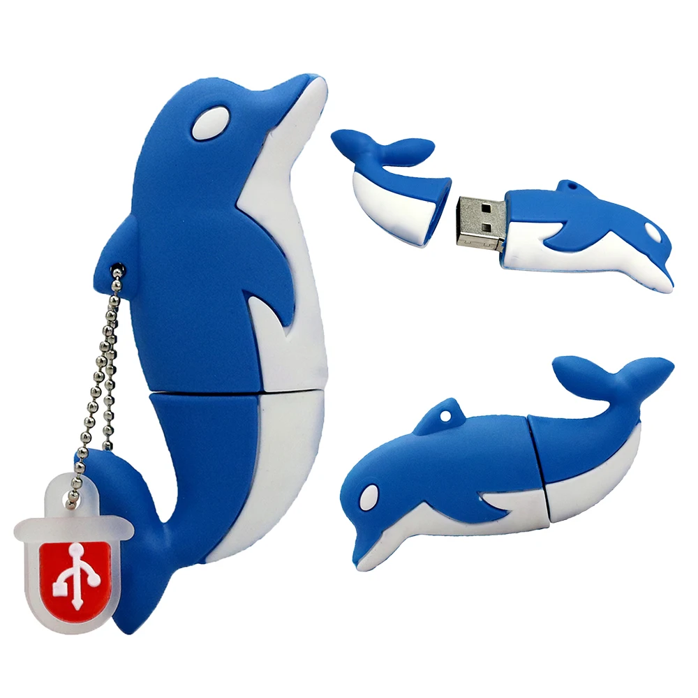 Cartoon animal Dolphin pen drive usb flash drive 4GB 8GB animal 16GB 32GB 64GB