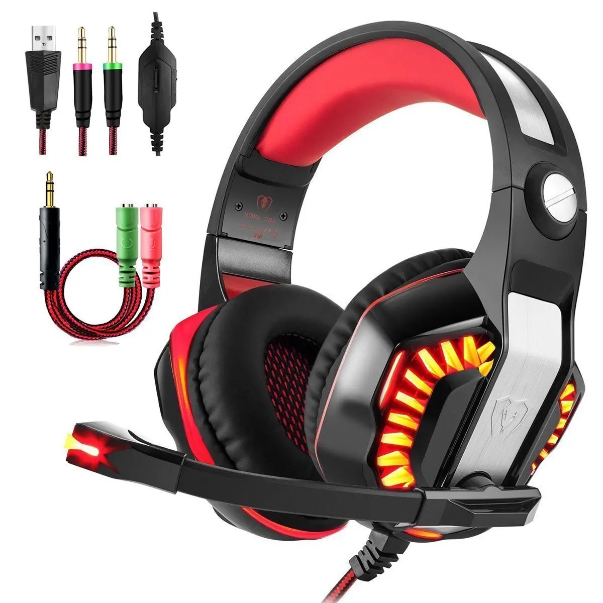 

Beexcellent GM-2 Gaming Headset with Microphone, Supports New Xbox One PS4 PC, Xbox One Headphone PS4 Headphone, Earbuds with