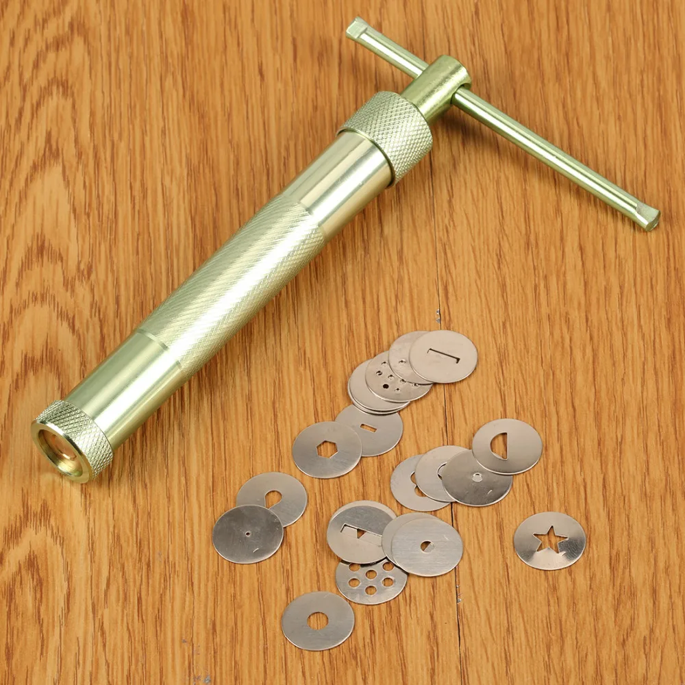 

Random Color Clay Extruders Sculpture Gun Clay Sugar Paste Extruder Fondant Cake Sculpture Polymer Gun Tool
